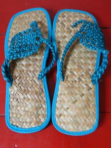 slippers blauw/rotan 