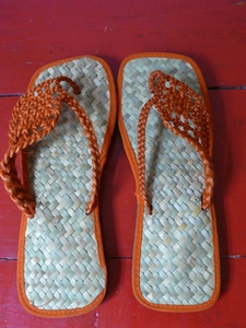 slippers oranje/rotan 