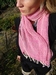 sjaal roze/wit 