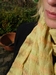 sjaal oranje/geel gestreept 