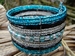 armband glaskraaltjes blauw/zwart/wit 