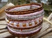 armband glaskraaltjes roze/bruin 